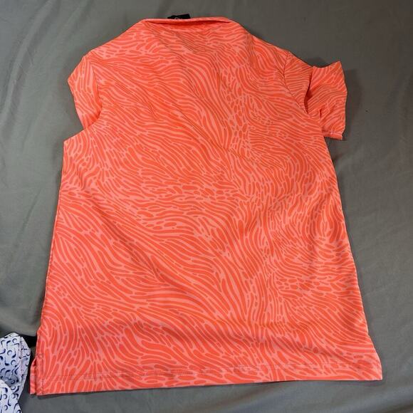 Sunday Swagger boys Golf Shirt Orange/White NWT size M - Picture 4 of 5